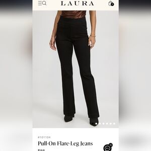 Laura Pull On Flare-Leg Jeans NWOT
